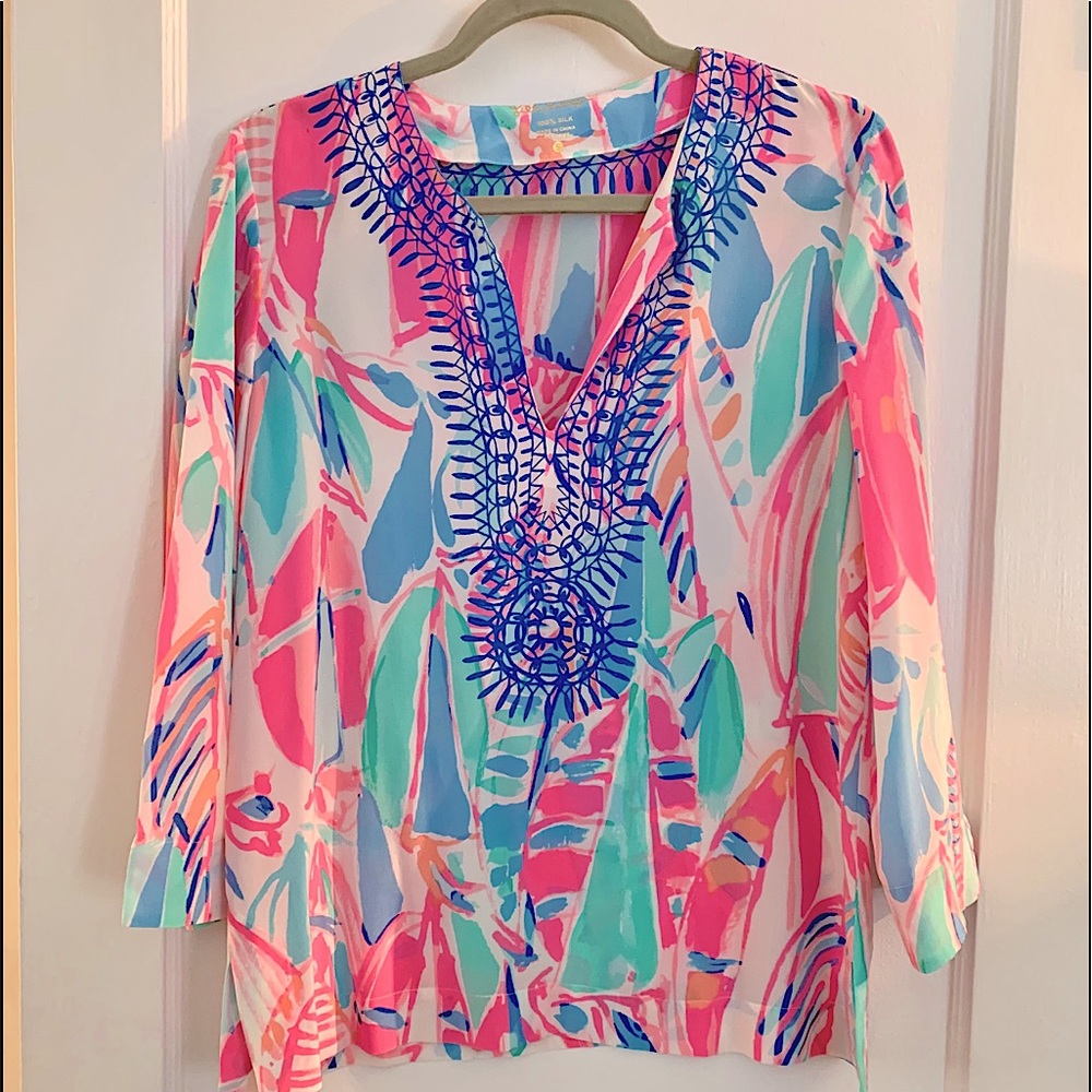 Lilly Pulitzer 100% Silk Blouse